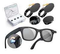 YaCeSyn Lot de 4 caches occultants réutilisables et réutilisables à 180° pour lunettes intelligentes Ray-Ban Meta Wayfarer/Skyler/Headliner (Gen 2) et Oakley Meta HSTN