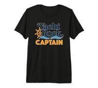 Yacht Rock Captain Party Boat Maritime Funny Ponton Boat T-Shirt Haut de Gamme