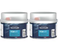 Yachtcare FEW Mastic de finition 250g sans styrène - Mastic polyester 2K pour auto, bateau, métal, bois et fibre (Lot de 2)
