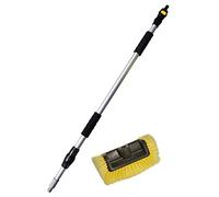 Yachticon Balai Brosse à Poils latéraux télescopique 90-175 cm en Aluminium avec Passage d'eau