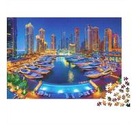 YachtMarina de Luxe Puzzle 1000 Pièces avec Couleurs Éclatantes, Puzzle Complexe Jeu Éducatif Décompression pour Une Activité Détente, Fun Fresent & Activités pour La Maison 52x38cm/1000pcs