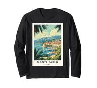 Yachts Under ATH Monte Carlo's Tower and Palms, Cadeau de Voyageur Manche Longue