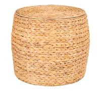 Altobuy Table d'appoint YACINE – Coffre de rangement en jacinthe tressée
