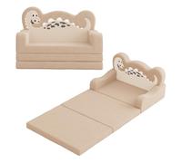 YACODAVO Canapé 2 en 1 pliable pour enfants, chaise confortable pour tout-petit, chaise longue convertible pour bébé avec motif dinosaure