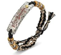 Yacriso Bracelet de protection taoïste, bracelet à pendentif tressé talisman taoïste, bracelets de bonne chance et de richesse chinois Feng Shui, bijoux de protection de la prospérité (1Pcs)