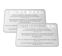 Yacriso Cartes de prière pour hommes et femmes en vers de la Bible, Carte en vers biblique Hollow Bible à deux côtés à double face, mini-cartes Écriture avec vers, pour un ami religieux (woman*2)