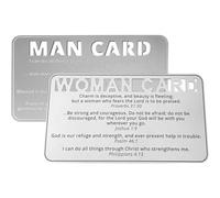 Yacriso Cartes de prière pour hommes et femmes en vers de la Bible, Carte en vers biblique Hollow Bible à deux côtés à double face, mini-cartes Écriture avec vers, pour un ami religieux (mix)