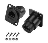 YACSEJAO 2 - Pack RJ45 cat6 panneau socket type d RJ45 femelle connecteur réseau LAN cloison passe - partout Socket