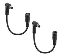 YACSEJAO 90 degrés DC Câble d'extension 2Pack 12V CCTV DC5.5x2.1mm câble Adaptateur à Angle Droit pour caméra de Surveillance
