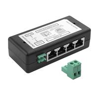 YACSEJAO Adaptateur d'alimentation PoE 9V-48V 4 Ports Alimentation Ethernet 4 Ports pour caméras IP, AP sans Fil et appareils IoT, Sortie DC 48V 120W avec bornier