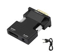 YACSEJAO Adaptateur HDMI vers VGA avec Audio 1080P HDMI Femelle VGA mâle Adaptateur convertisseur 3,5 mm Câble Audio pour Memory Roku, Ordinateur Portable, PC, projecteur, TV, Moniteur et Plus