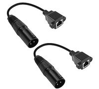 YACSEJAO Adaptateur XLR 3 broches vers RJ45 2PCS Câble DMX RJ45 vers XLR 15CM Câble adaptateur XLR 3 broches vers RJ45 pour scène et studio d'enregistrement