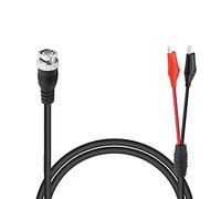 YACSEJAO BNC Câble de test à double pince crocodile, 1M/3.3FT BNC Q9 à double câble de test à pince crocodile pour la vidéosurveillance, générateurs de signaux d'oscilloscopes