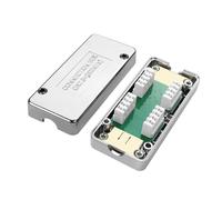 YACSEJAO Boîte de jonction RJ45 Cat6/Cat6A 10 Gbps blindée résistante aux chocs et durable Argenté