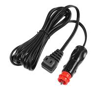 YACSEJAO Câble de refroidissement de voiture 2 m 12/24 V, câble d’extension de remplacement pour compresseur de réfrigérateur automatique 16 AWG à 2 broches avec fusible intégré de 15 A, adapté au