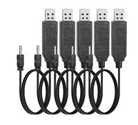 YACSEJAO Câble USB vers DC 2.0mm 5 Pack USB 2.0 Type A Mâle vers 3.7V DC 2.0mm Jack Adaptateur d'alimentation pour Drone RC Quadcopter FPV Airplane Parts Lithium Battery Charging