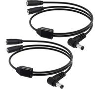 YACSEJAO DC 90 degrés Y-câble de distribution 5,5 x 2,1 mm mâle à double femelle DC 12 V pour CCTV parking caméra de sécurité, bande lumineuse LED