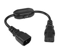 YACSEJAO IEC 320 C14 à C13 avec Interrupteur on/Off Style PDU UPS Câble d'alimentation 18AWG Câble d'extension de Puissance Informatique