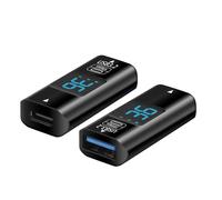 YACSEJAO Lot de 2 convertisseurs bus USB 3,2 A femelle vers USB de type C 10 Gbit/s avec affichage numérique synchronisation des données double face et charge