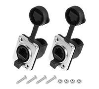 YACSEJAO Prise encastrée RJ45 90 degrés Interface RJ45 Prise étanche 2PCS CAT5E 8P8C mâle Prise câble LAN Ethernet