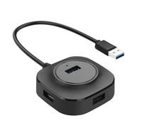 YACSEJAO Répartiteur d'extension USB multi-ports avec câble - Hub USB 3.0 à 4 ports pour souris, clavier, disque U, ordinateur portable, PC (0,3 m)