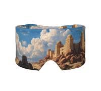 Yadan Cache-oreilles et yeux doux imprimé château pour adultes Housse de protection pour soulager la sieste de voyage