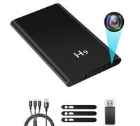 Yadayuki Caméra Espion,1080P HD Mini Camera Cachée Power Bank, Micro Espion Discrète Caméra de Surveillance Câble USB 3 en 1 avec Détection de la Gravité et Vision Nocturne