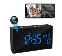 Yadayuki Mini Camera Cachée WiFi 5G Réveil, Micro Caméra Espion sans Fil HD 1080P, Caméra de Surveillance a Distance Discrete Enregistreur Nocturne Détection de Mouvement