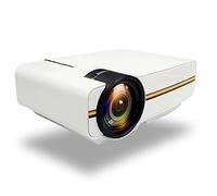 YADECL Mise à Niveau Mini Projecteur 1080P 1800Lumen Portable LCD LED Projecteur Home Cinema USB Compatible 3D Beamer (Couleur : Blanc, Taille : YG400)