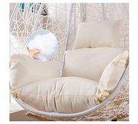 Yadlan Coussin pour Fauteuil Suspendu D'oeuf en Rotin, Imperméable Coussin De Siège De Panier Suspendu À Balançoire, Coussin De Chaise Hamac À Oeufs Épaissi pour Patio Jardin(Color:Beige)
