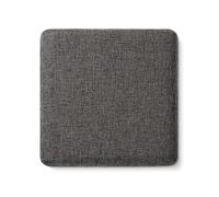 Yadlan Galette De Tabouret De Bar Lot De 2, Coussin De Tabouret 30x30 cm, Coussins De Chaise D'IntéRieur Mousse à MéMoire De Forme, Galette De Chaise DéHoussable et Lavable Tissu en Lin Anthracite