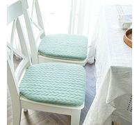 Yadlan Lot de 2 Coussin Chaise Cuisine Lavable, 40x43cm Galette De Chaise avec Attaches, Antidérapant, Galette De Chaise Dehoussable, Coussins De Chaises D'Interieur (Color:Vert)