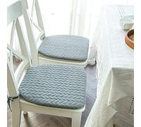 Yadlan Lot de 2 Coussin Chaise Cuisine Lavable, 40x43cm Galette De Chaise avec Attaches, Antidérapant, Galette De Chaise Dehoussable, Coussins De Chaises D'Interieur (Color:Gris)