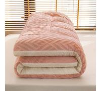 Yadlan Matelas Futon Japonais, Matelas Futon Extra Épais Et Moelleux, Matelas De Couchage Super Doux Et Poilus Enroulables, Tapis De Couchage Portable, Matelas De Canapé Pink 180×200cm