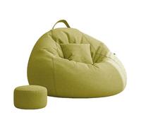 Yadlan Pouf Poire avec Billes De PolystyrèNe IntéRieure ExtéRieur Fauteuil avec Rembourrage Perles Eps pour Chambre à Coucher, Bureau, Salon, Terrasse Green 150cm