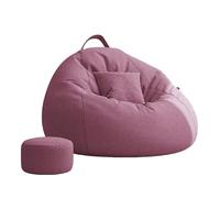 Yadlan Pouf Poire avec Billes De PolystyrèNe IntéRieure ExtéRieur Fauteuil avec Rembourrage Perles Eps pour Chambre à Coucher, Bureau, Salon, Terrasse Purple 160cm