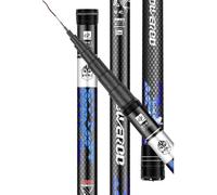 YADLCR Canne à pêche Super Dure 8M-18M Canne à pêche télescopique légère en Fibre de Carbone(18m)