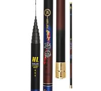 YADLCR Canne à Pêche Télescopique 8-15m - Au Coup Chinois - Big Fish - Carpe en Carbone - Super Légère et Dure (Taille : 15m)