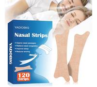YADOBIG 120 Pièces Bandelette Nasale, Taille Large Anti Ronflement pour Meilleure Respiration, Bandes Nasales Extra Fortes pour Soulager Nez Bouché Rhume, Allergies, Anti Ronflement Efficace Puissant