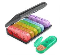 YADOBIG Pilulier Semaine Matin Midi Soir, Pilulier Semainier Francais, Piluliers Medicaments 7 Jours, Pill Box 3 Compartiments, pour Vitamines, Suppléments