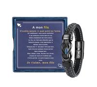 YADOCA Bracelet en Cuir pour Garçons Adolescents, Cadeau d'anniversaire pour Fils