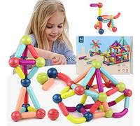 YADODO 42 Pièces Jeu de Construction Magnétique Enfant Montessori Bloc de Construction Magnétique Enfant 3ans 4ans 5ans 6ans 7ans Jeux Aimanté Magnetix Jouet Petit Montessori Jouet Enfant