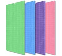 YADODO Lot de 4 Tapis de découpe 30,5 x 61cm pour Cricut Explore Air 2/Air/One/Maker StandardGrip/LightGrip/StrongGrip/FrabricGrip-Autocollants Multiples - Vert Bleu Violet Rose Tapis de coupe