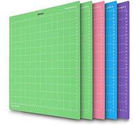 YADODO Lot de 5 Tapis de Découpe pour Cricut Explore Air 2/Air/One/Maker StandardGrip/LightGrip/FrabricGrip - Autocollants Multiples - Vert Rose Bleu Violet 30,5x30,5cm Tapis de Decoupe Couture
