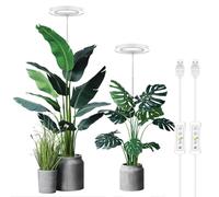 Yadoker Lampe de croissance LED à spectre complet pour plantes d'intérieur, hauteur réglable, minuterie automatique, tension basse 5 V, idée pour les grandes plantes