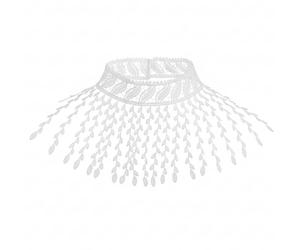 YAEISM Collier de mariage élégant blanc avec fleurs creuses et fausses boucles d'oreilles en dentelle pour enterrement de vie de jeune fille