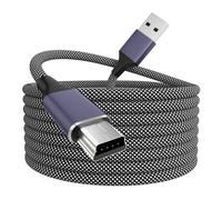 Yaekea 10FT Mini câble USB compatible avec Garmin GPS, caméra Canon/Nikon, contrôleur PS3, micro Yeti bleu, calculatrice Texas Instruments, Gopro Hero, mini câble tressé bi-tonal de Dash Cam