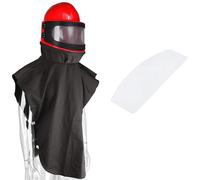 YaeKoo Casque de protection pour sablage à air fourni (rouge)