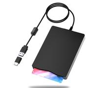 Yaeonku Lecteur de disquette externe, 3,5", USB et lecteur de disquette de type C, portable 1,44 Mo FDD pour PC, ordinateur portable et ordinateur de bureau, compatible avec Windows