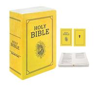 Yaepoip Bible Pillow Book Plush That Opens, Holy Cozy Faith Bible Pillow (Yellow)